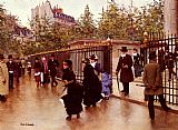 Leaving La Madeleine Paris by Jean Beraud